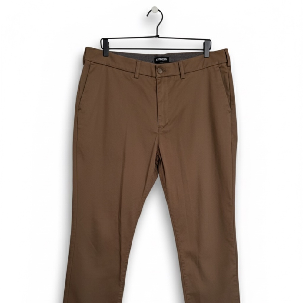 EXPRESS Men's Slim Comfort Waist Hyper Stretch Chino Size 36x30 Brown